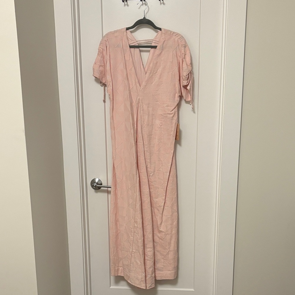 Mirth Blush V-Neck Maxi Dress/Kaftan